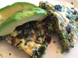 kale & mushroom frittata